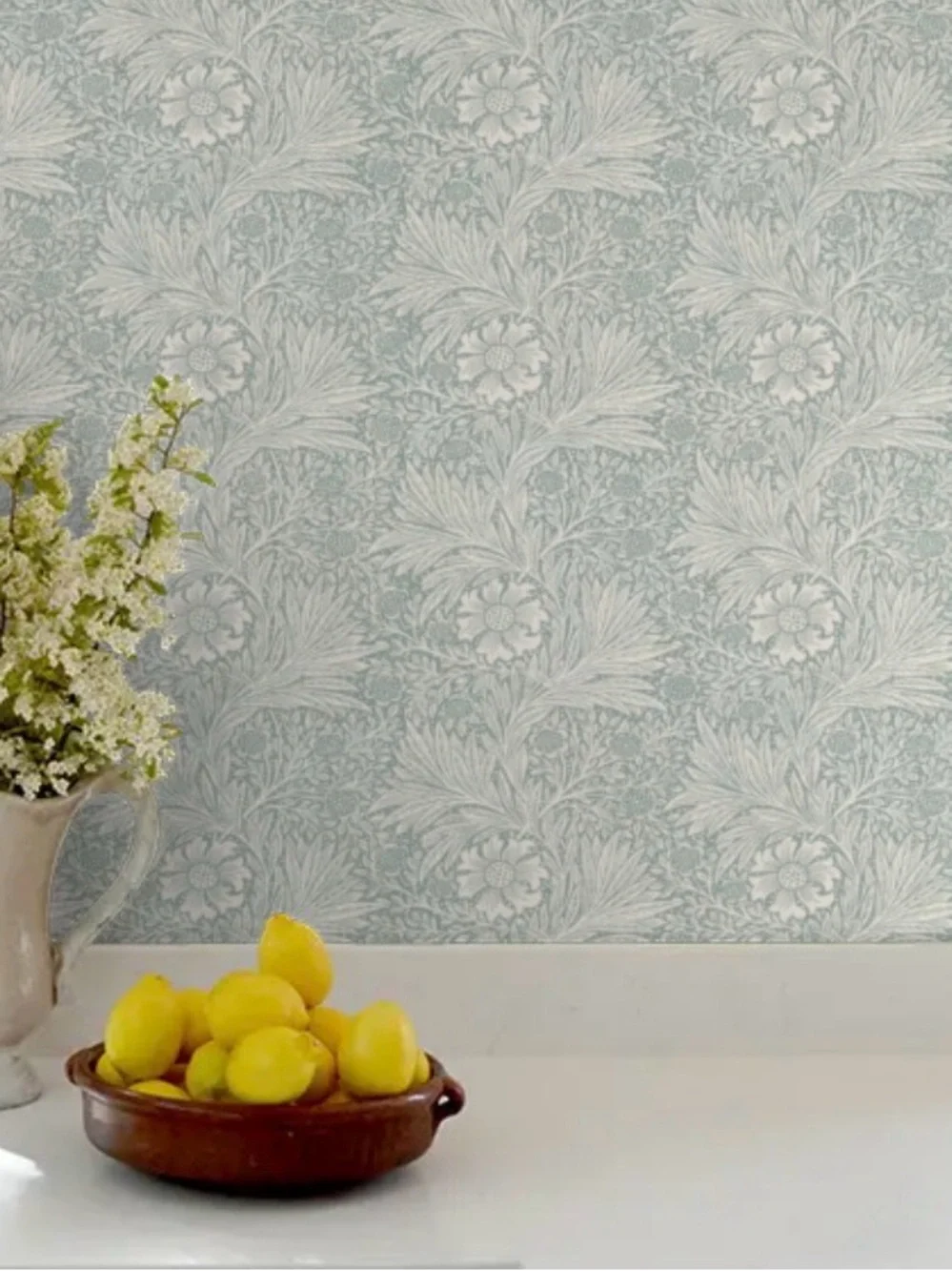 Morris & Co Marigold Wallpapar Color Wedgewood (2) rolls NWT Retails $382 each